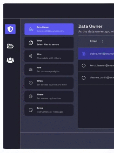 DataRock zero-trust security policy control panel interface screenshot